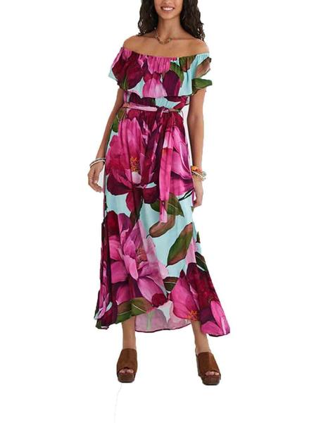 Vestido DESIGUAL Mujer (Multicolor - L)