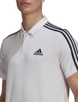 Polo Adidas M 3S PS Blanco/Negro Hombre