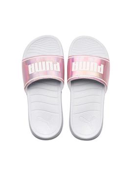 Chanclas Puma Popcat 20 Iri Blanco/Rosa Mujer