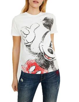 Camiseta Desigual OK Mickey Blanco Mujer