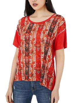 Camiseta Desigual Lombok Coral Mujer