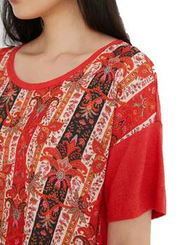 Camiseta Desigual Lombok Coral Mujer