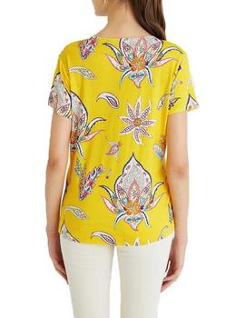 Camiseta Desigual Lemark Amarillo Mujer