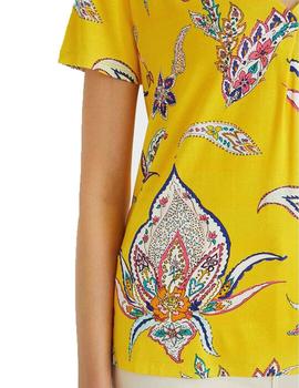 Camiseta Desigual Lemark Amarillo Mujer