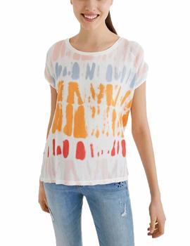 Camiseta Desigual Palmer Blanco Mujer