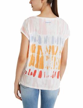 Camiseta Desigual Palmer Blanco Mujer