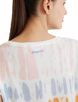 Camiseta Desigual Palmer Blanco Mujer