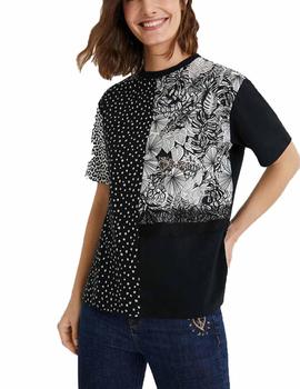 Camiseta Desigual Loris Negro Mujer