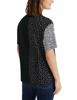 Camiseta Desigual Loris Negro Mujer