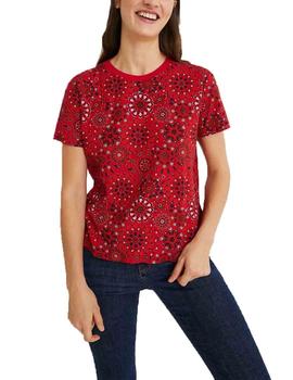 Camiseta Desigual Lyon Rojo Mujer