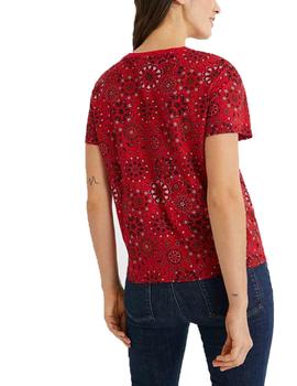 Camiseta Desigual Lyon Rojo Mujer