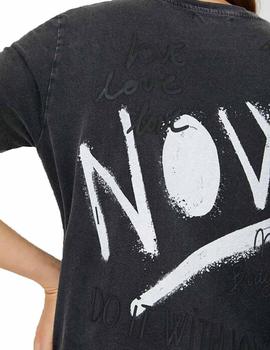 Camiseta Desigual Norte Gris oscuro Mujer