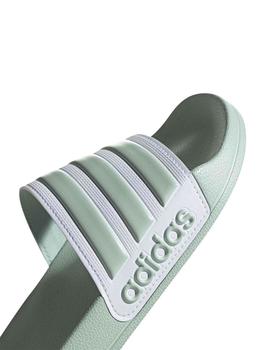 Chanclas Adidas Adilette Shower Verde/Blanco Mujer