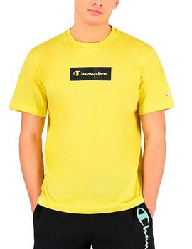 Camiseta Champion Logo cuadrado Amarillo Hombre