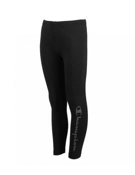 Leggings Champion Logo Vertical Negro Niña