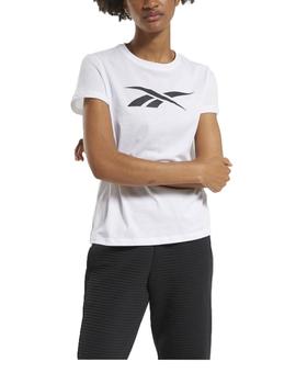 Camiseta Reebok TE Graphic Vector Blanco Mujer