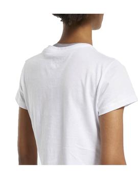 Camiseta Reebok TE Graphic Vector Blanco Mujer