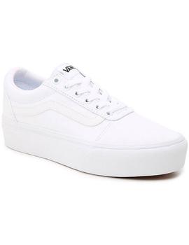 Zapatillas Vans Ward Platform Canvas Blanco Mujer