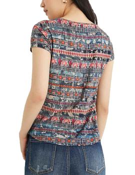 Camiseta Desigual Santorini Multicolor Mujer