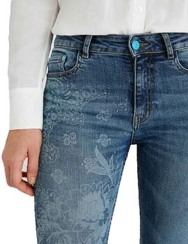 Pantalon Desigual Miami Super Print Azul Mujer