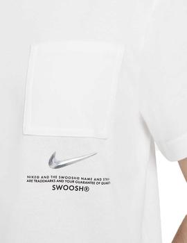 Camiseta Nike Sportswear Swoosh Blanco Mujer