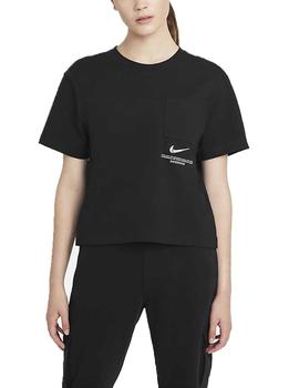 Camiseta Nike Sportswear Swoosh Negro Mujer