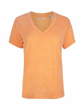 Camiseta O'Neill LW Essential V-Neck Naranja Mujer