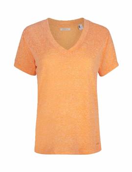 Camiseta O'Neill LW Essential V-Neck Naranja Mujer