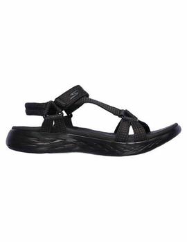 Sandalias Skechers On The Go 600 Brill Negro Mujer