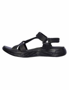 Sandalias Skechers On The Go 600 Brill Negro Mujer