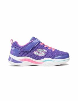 Zapatillas Skechers S'Lights Glitzy Peta Lila Niña