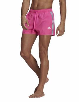 Bañador Adidas 3S CLX SH VSL Fucsia/Verde Hombre