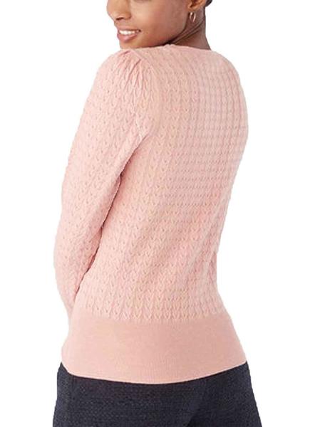 Jersey Naf Naf Botones Fucsia para Mujer