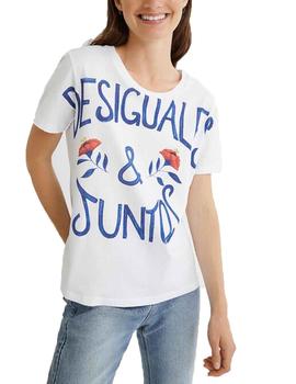 Camiseta Desigual Desiguales - Juntos Blanco Mujer