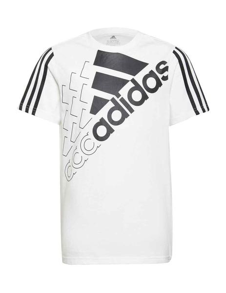 Problema Frágil horario Camiseta Adidas B Logo T1 Blanco/Negro Niño