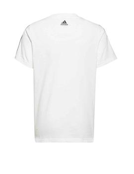 Camiseta Adidas B Logo T1 Blanco/Negro Niño