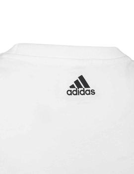 Camiseta Adidas B Logo T1 Blanco/Negro Niño