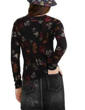 Camiseta Desigual Mickey Lovers ML Negro Mujer