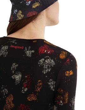 Camiseta Desigual Mickey Lovers ML Negro Mujer