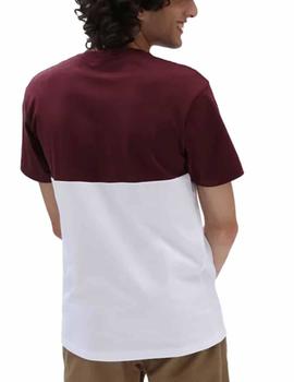 Camiseta Vans MN Colorblock Granate/Blanco Hombre