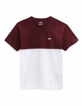 Camiseta Vans MN Colorblock Granate/Blanco Hombre