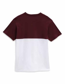 Camiseta Vans MN Colorblock Granate/Blanco Hombre