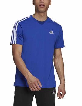 S t actualizar virar Camiseta Adidas M 3S SJ Azul/Blanco Hombre