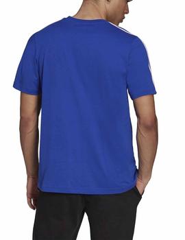 Camiseta Adidas M 3S SJ Azul/Blanco Hombre