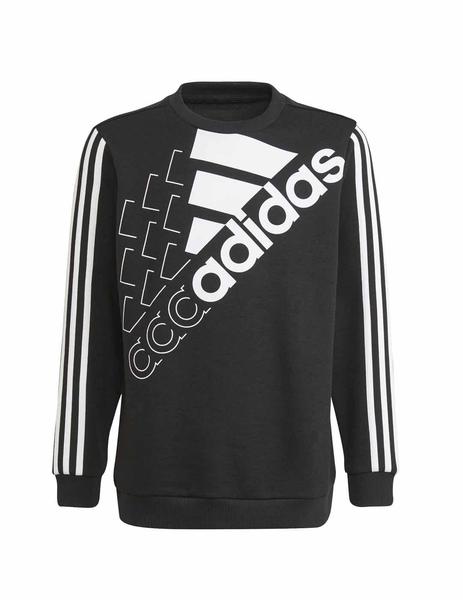 Sudadera Adidas Logo Negro Blanco Ni o