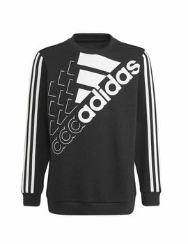 Sudadera Adidas Logo Negro/Blanco Niño