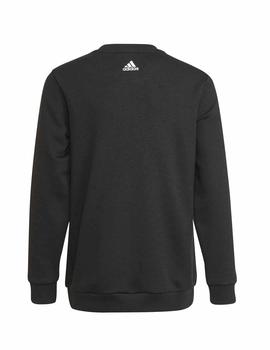 Sudadera Adidas Logo Negro/Blanco Niño