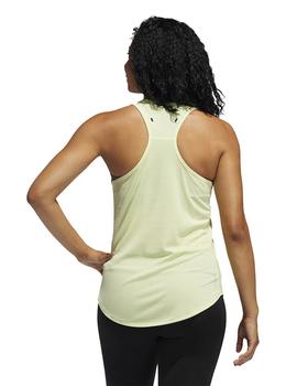 Camiseta Adidas Run It Tank 3S Verde Mujer