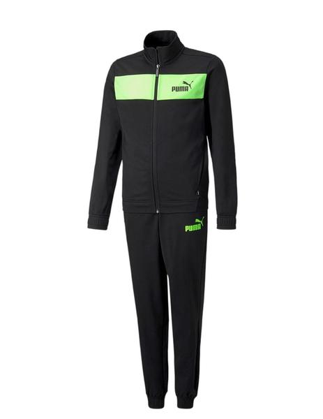 Brillar el plastico tarjeta Chandal Puma Poly Suit Negro/Verde Niño