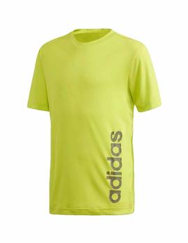 Camiseta Adidas TR LIN Niño Verde Fluor